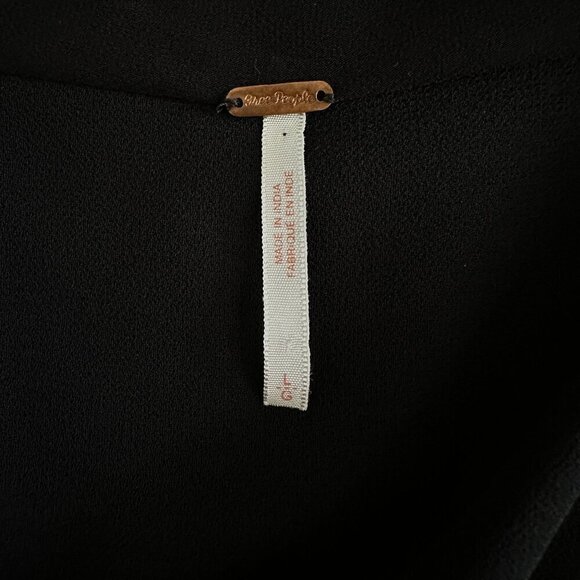 Free People Black Sheer Sleeveless Top Size L - Picture 5 of 6